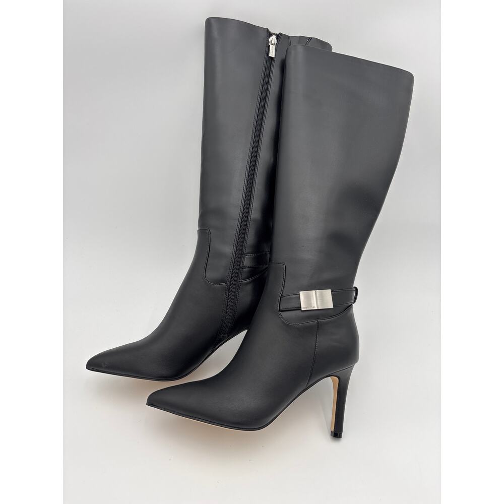 Calvin Klein Jeora faux leather tall knee-high boot in black, size 5.5 M - Picture 4 of 7